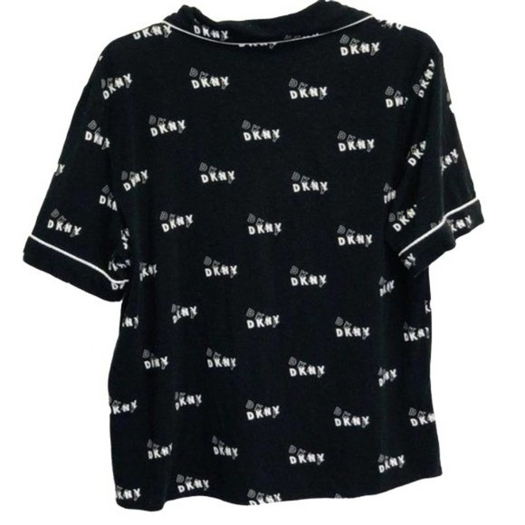 DKNY LOGO SLEEP top in black and white Medium - Picture 3 of 6